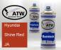 Preview: Hyundai, Shine Red, JA: 400ml Sprühdose + 400ml Klarlack - Set, von ATW Autoteile West.